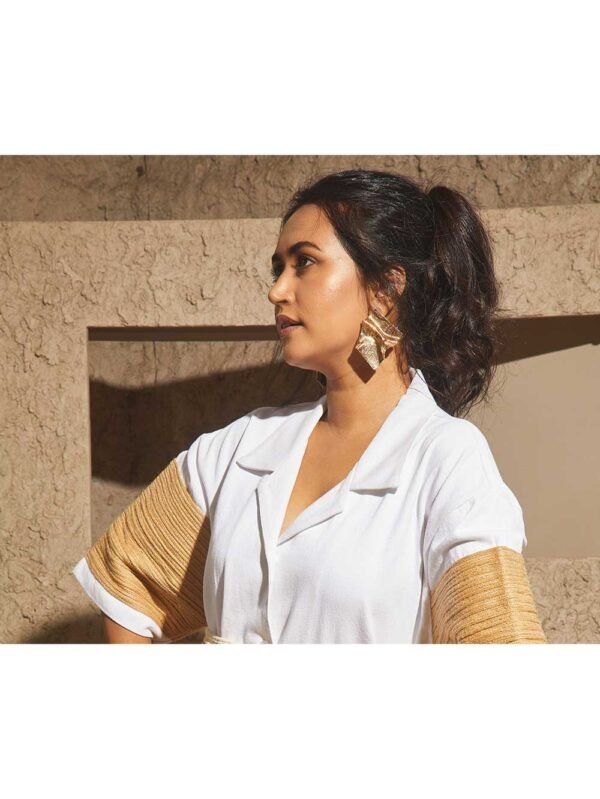 Moonlight Jute Sleeve Oversize Shirt - Image 3