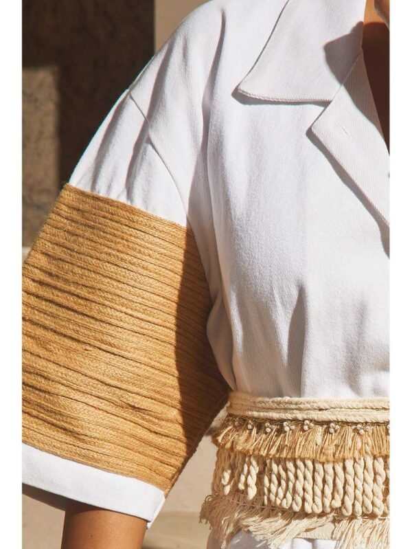 Moonlight Jute Sleeve Oversize Shirt - Image 5